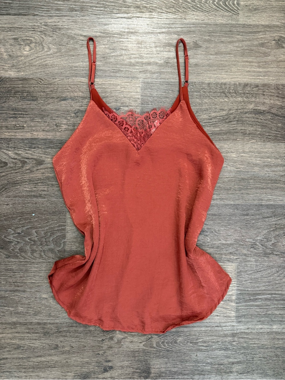 Maurices Rust Lace-Trim Cami Top - Women